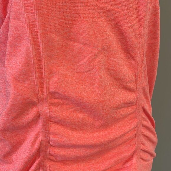 Athleta Heather Bright Orange Razorback Tank Top Vertical Rouging Stripes-Med - Picture 6 of 12